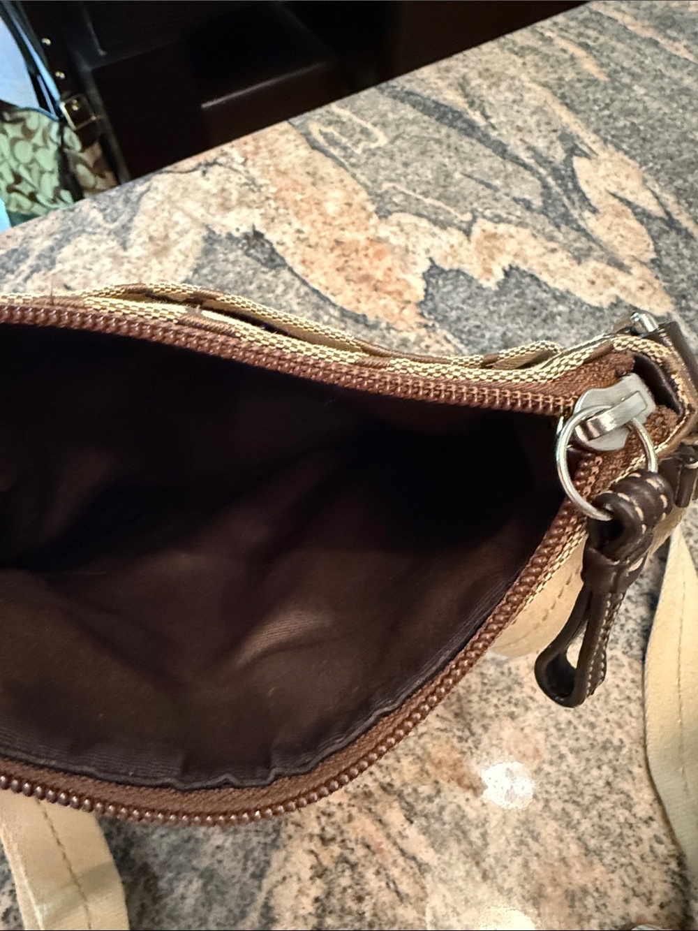 Coach Tan and Brown Signature Canvas Messenger Bag - Picture 3 of 7